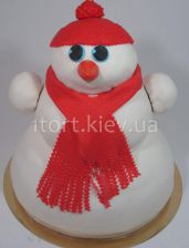 Торт на Новый год (Снеговик)